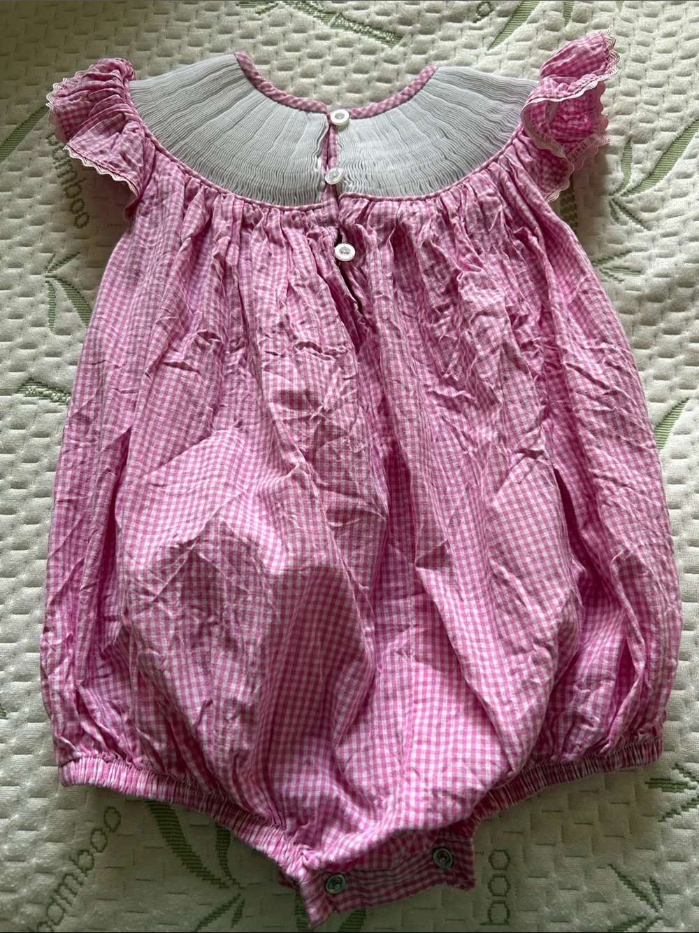 Pink Bubble Romper with Hearts